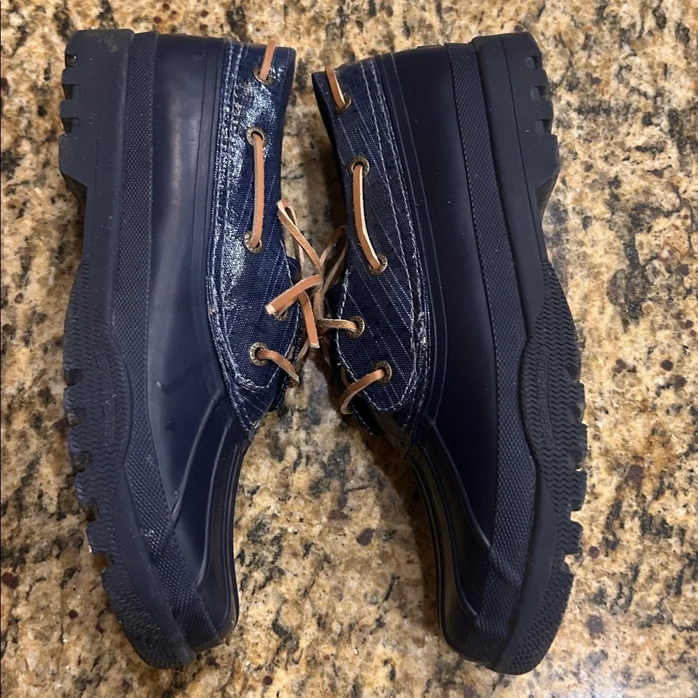 Sperry blue rainboot/deck rubber shoes, size 10, EUC | see offer in description